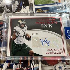 Immaculate Micheal Gallup signature (numbered)